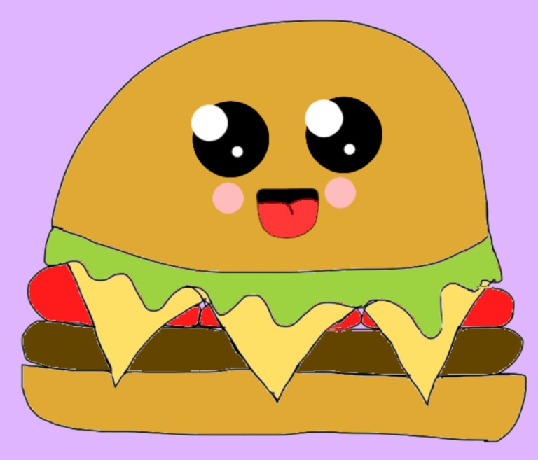 Goede Stap voor Stap hamburger tekenen voor beginners – Unicorn Drawings KM-97